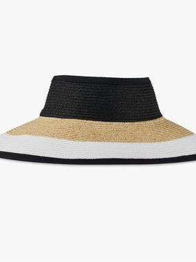 Callaway Wide Brim Visor Hat - Black, Natural & White